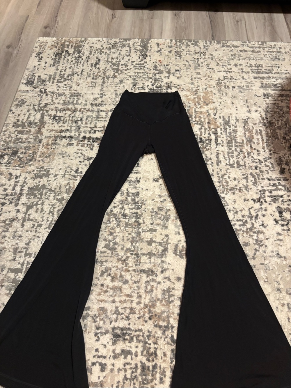 aerie Black High-Waist Flared Leggings